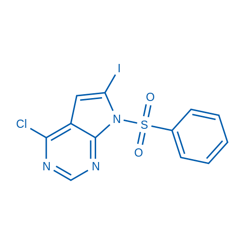 s4-Chloro-6-iodo-7-phenylsulfonyl-7H-pyrrolo(2,3-d)pyrimidine